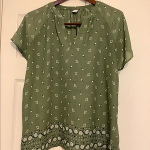 Green blouse